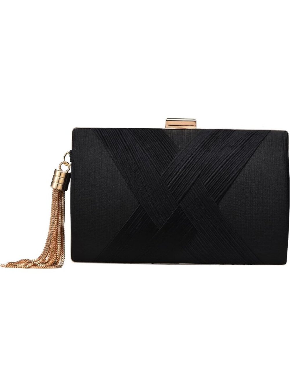 👜 Women's Black Tassel Evening Clutch bag Crossbody Night out Clutch Purses